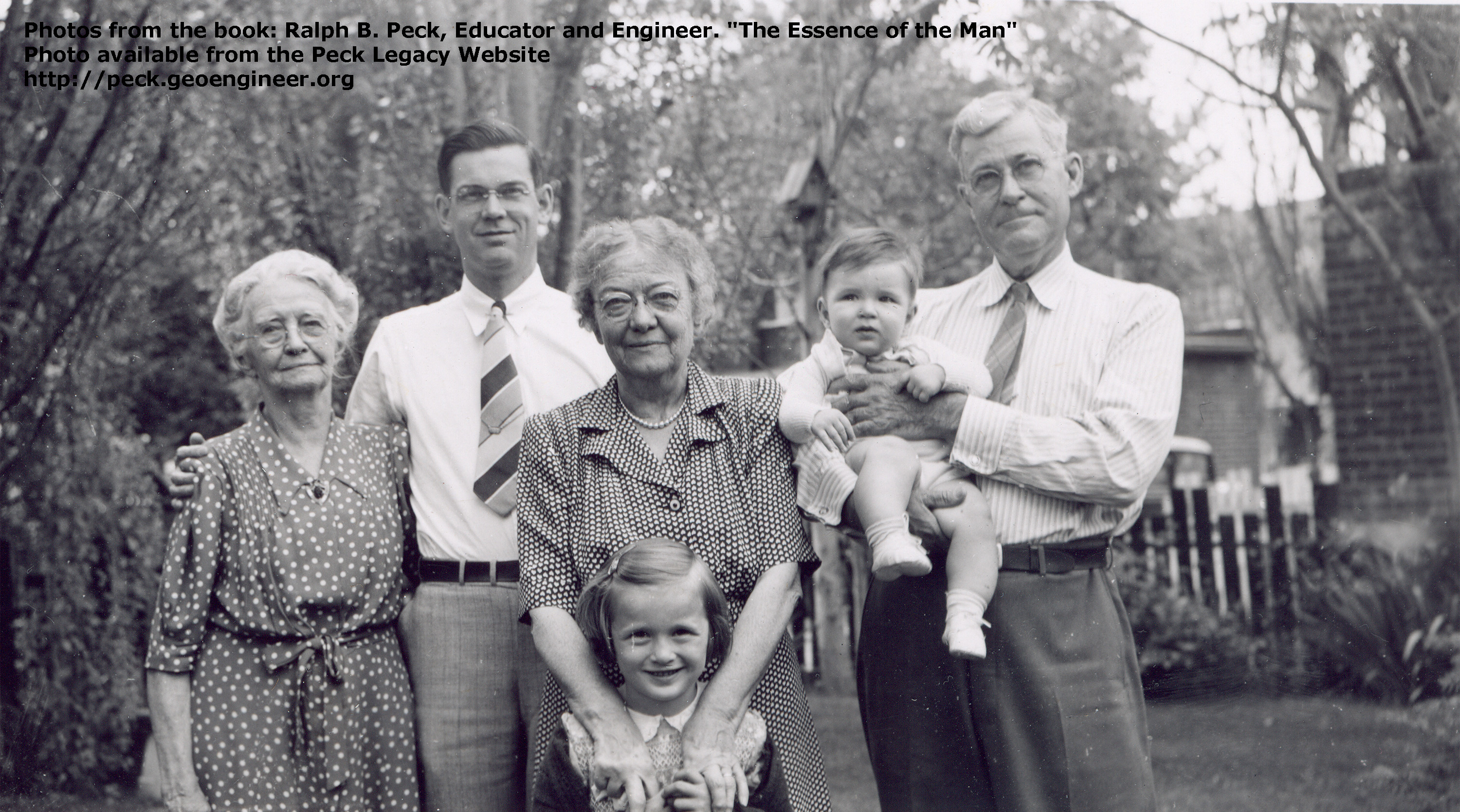 Photo#30: Left to right, Amie, Ralph, Ethel (with Nancy in front), Jimmy and Orwin, 1945