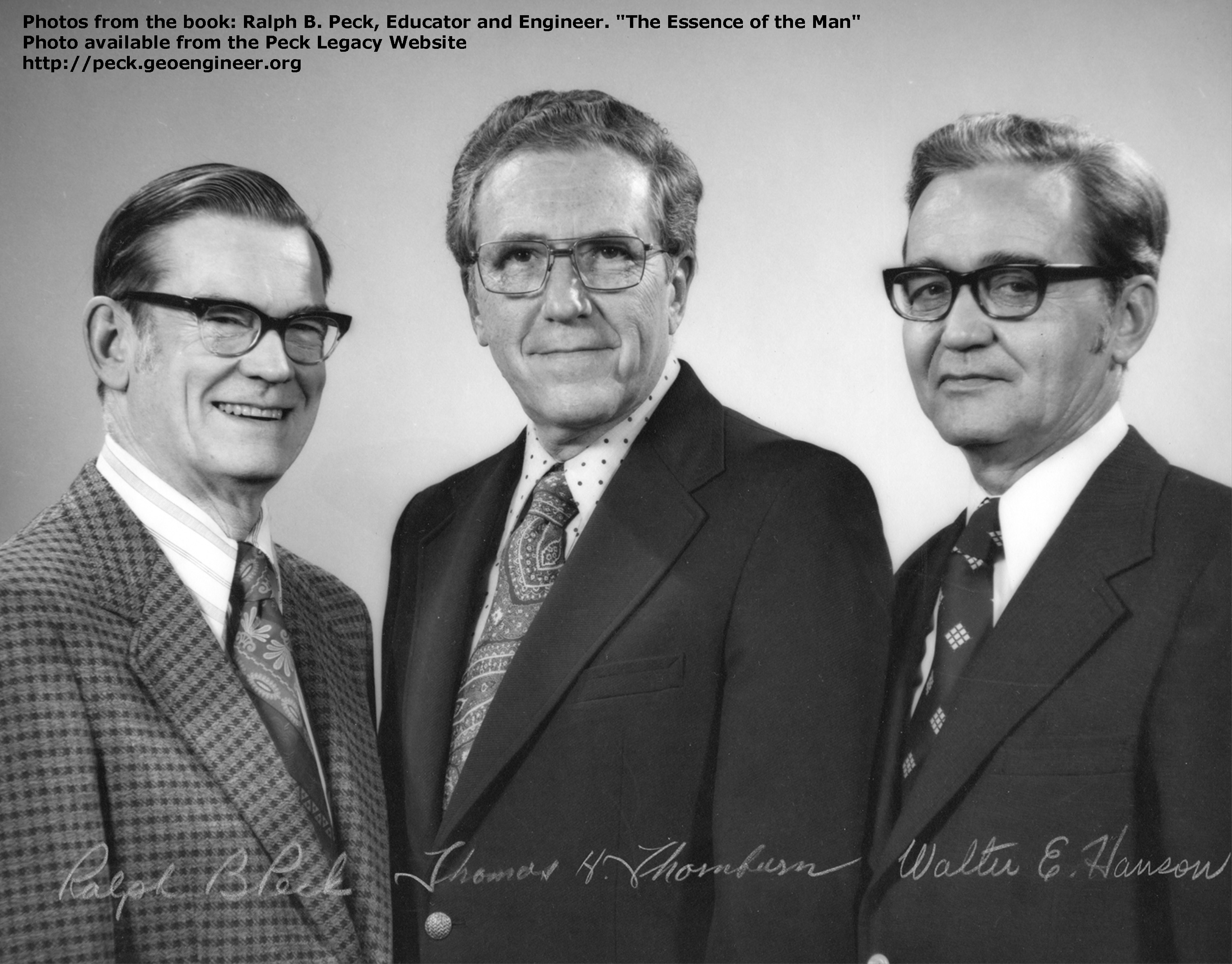 Photo#36: Ralph Peck, Tom Thornburn, and Walt Hanson