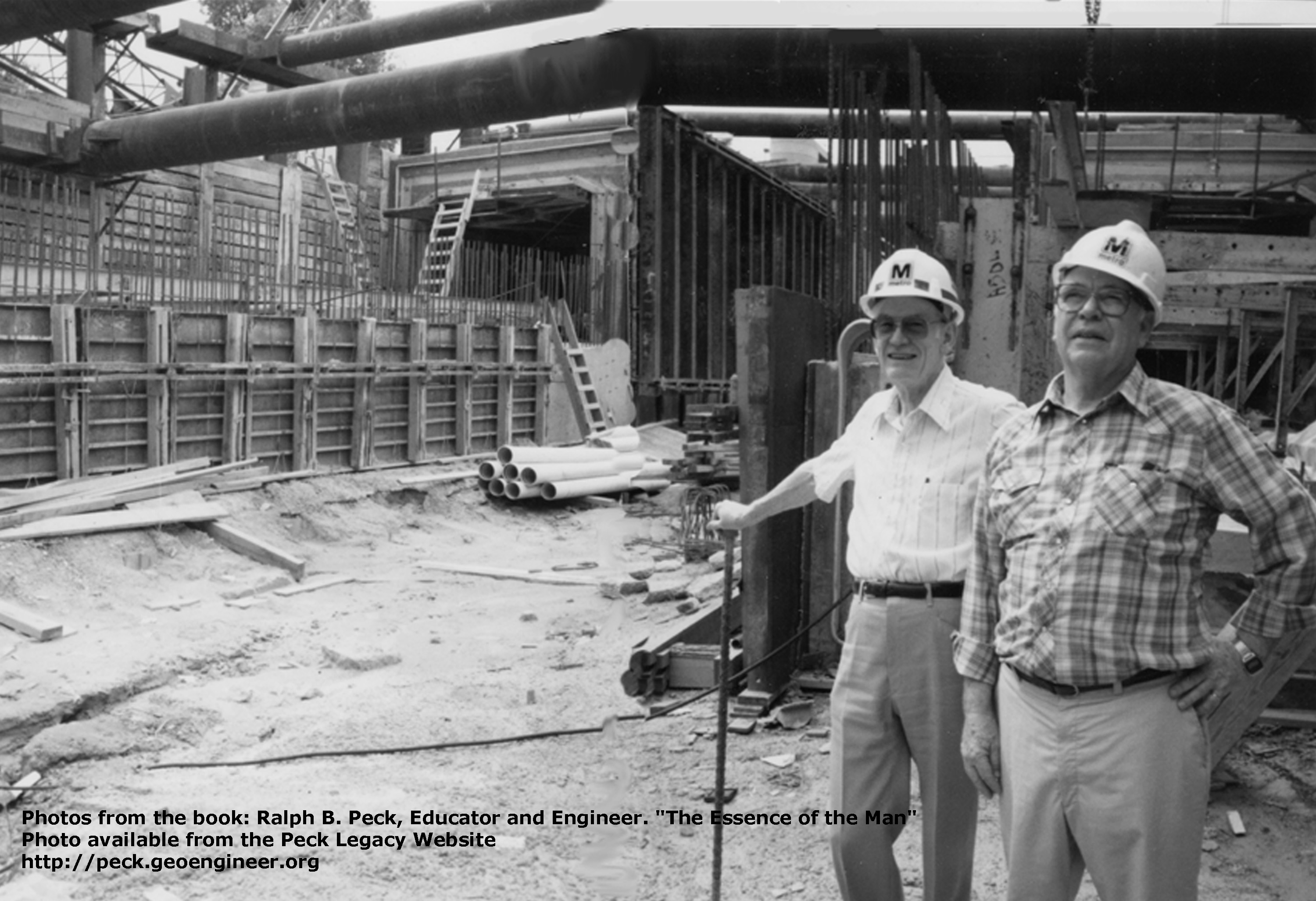 Photo#50: RBP and Don Deere inspecting WMATA construction, July 1988. Photograph courtesy of Jim Gould