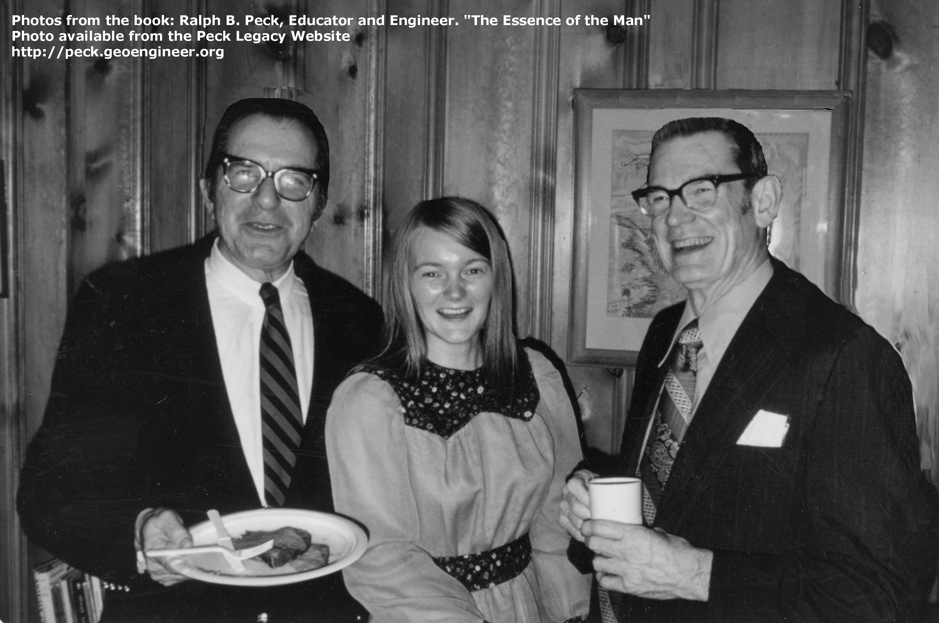 Photo#56: Left to right, Marty Kapp, Suzanne Lacasse and RBP in Milton Harr's basement, 1972