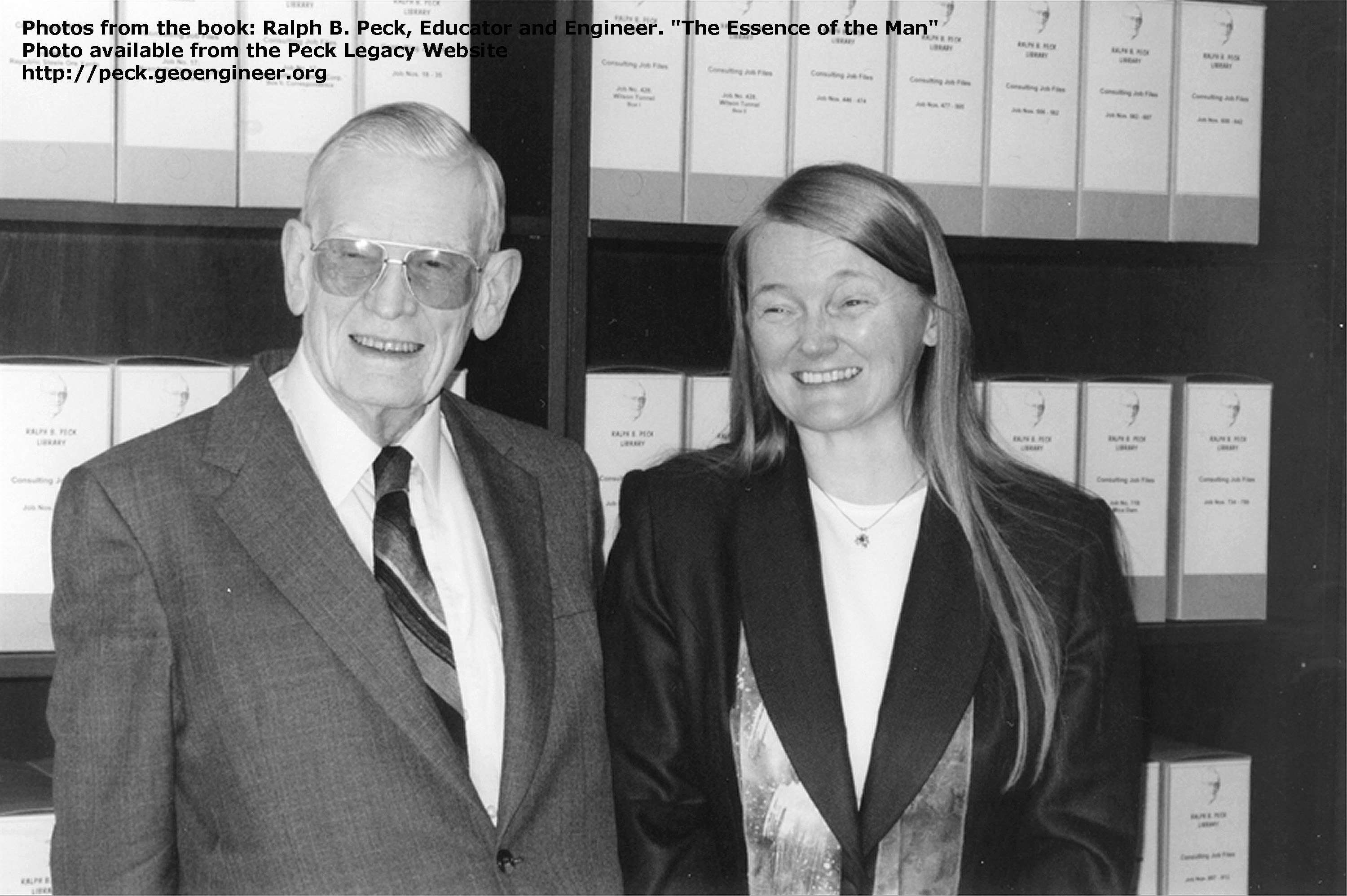Photo#57: RBP and Suzanne Lacasse at the dedication of the Ralph B. Peck Library, NGI, May 2000