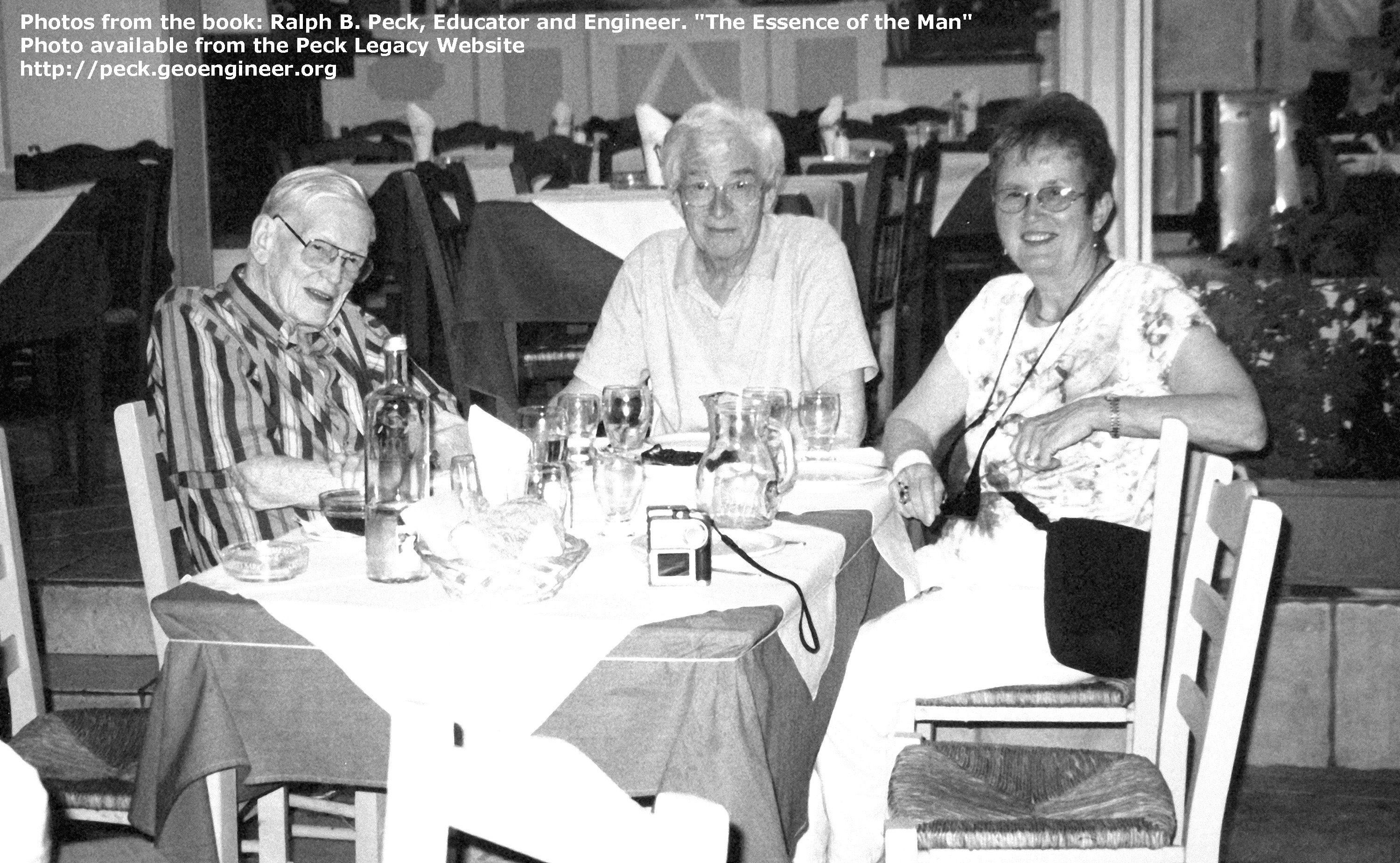 Photo#68: Left to right, RBP, John and Nancy in Rafina, Greece, 2004