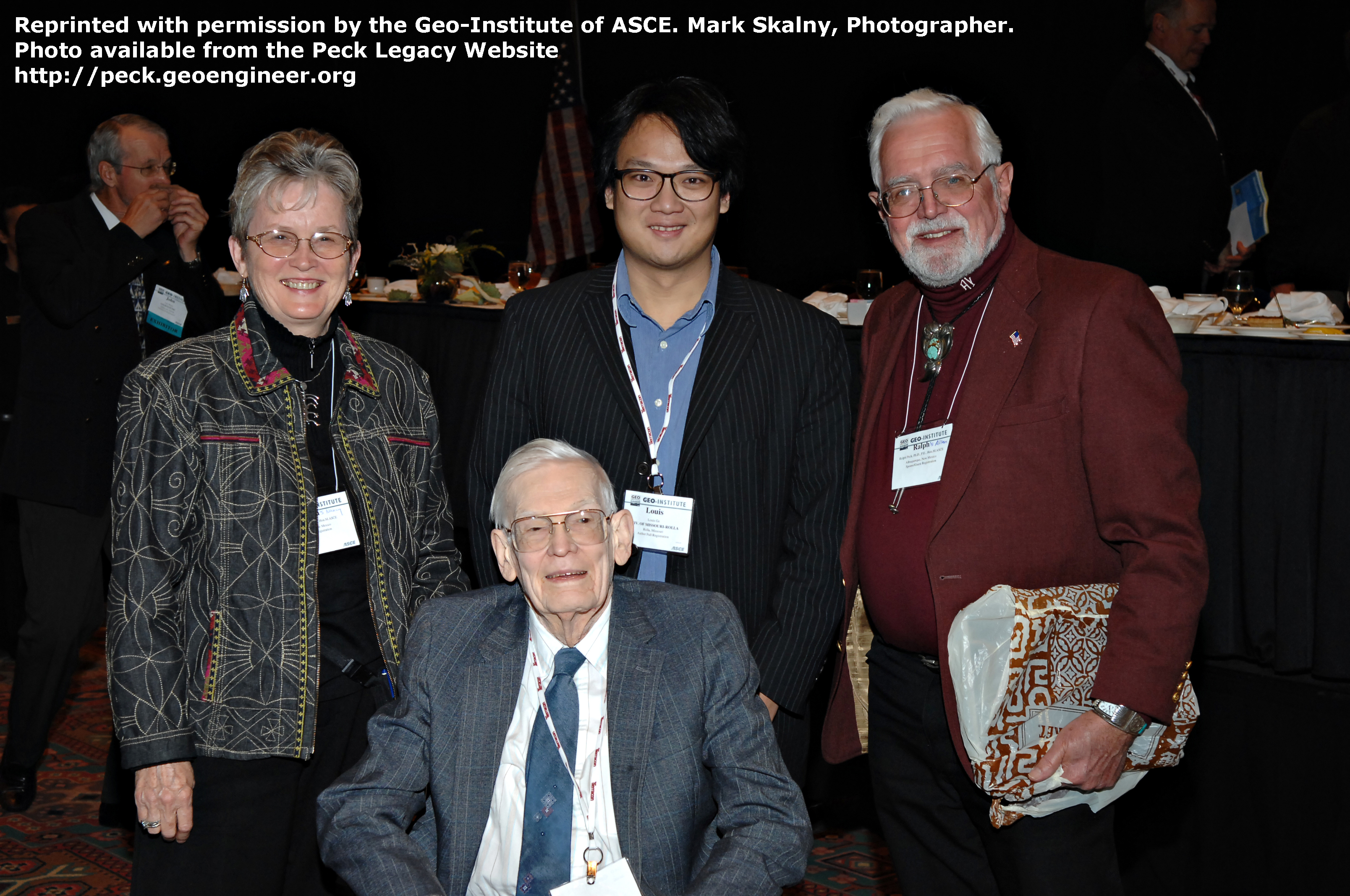 Photo#73: Photo from the Geo Denver, 2007. Nancy Peck-Young, ??, Allen Young and Ralph Peck.