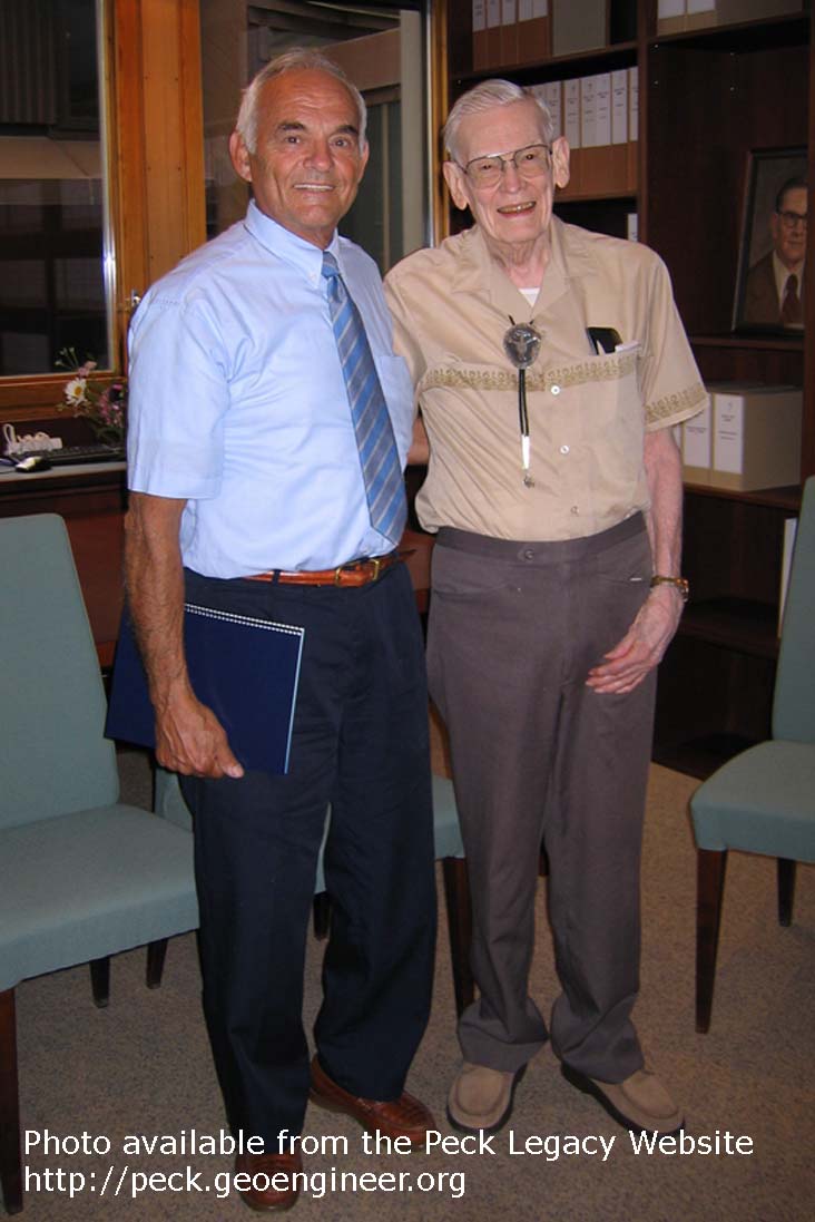 Photo#89: From the Peck bust presentation at NGI, August 21, 2005.Ralph Peck and Elmo Dibiaggio.