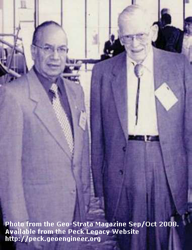 Photo#116: With Dr.  Arnaldo Carrillo-Gil at  the 12th Pan-American  Conference on Soil  Mechanics and  Geotechnical  Engineering, Boston,  MA, June 2003. Photo  from the Geo-Strata  Magazine Sep/Oct 2008.